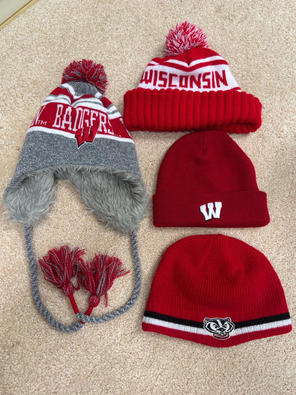 Wisconsin Badgers winter hat bundle